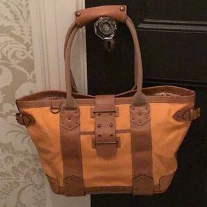 NWT J crew Canvas and Leather Tote